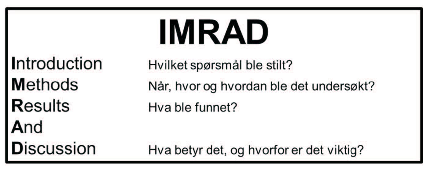 HVORDAN LESE EN VITENSKAPELIG ARTIKKEL?